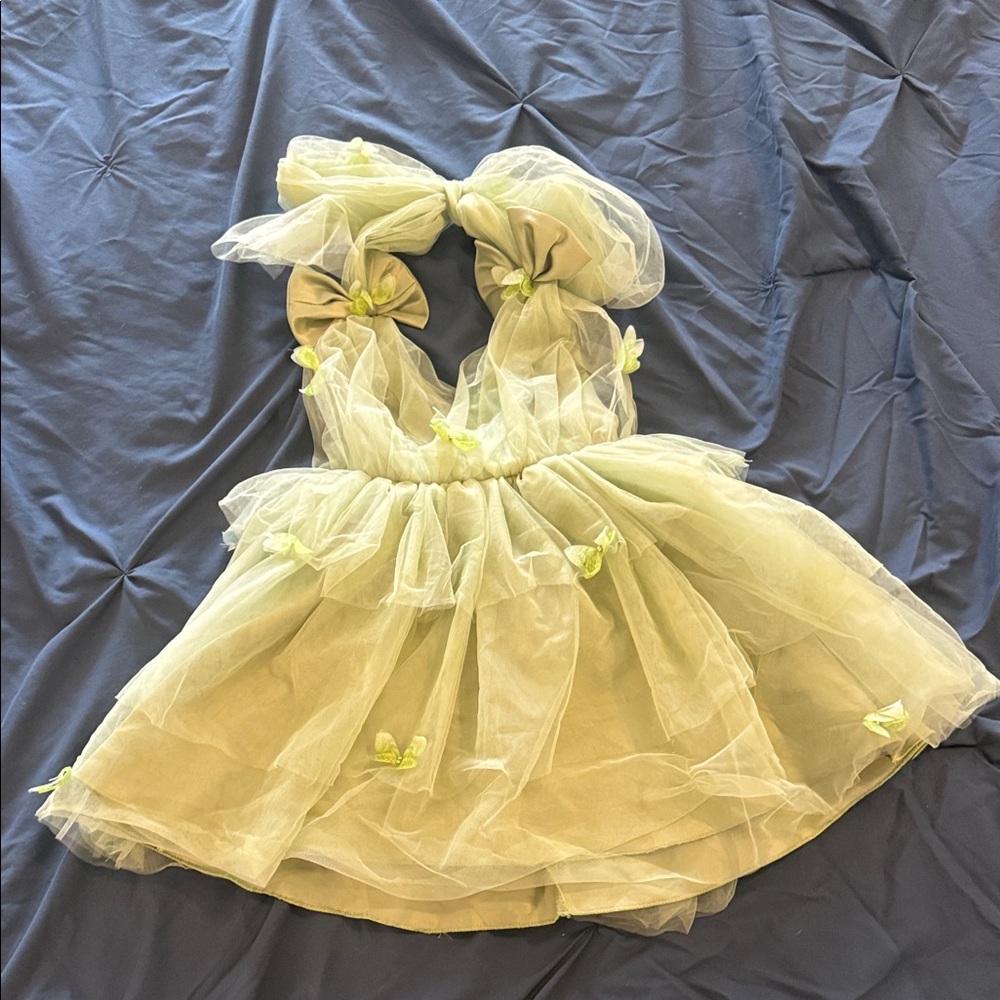 Green Butterfly Fairy Tulle Kids Dress